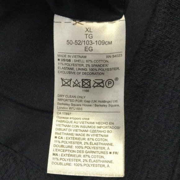 Banana Republic Snap Front Jacket in Navy Blue - Size Extra Large - Picture 6 of 6